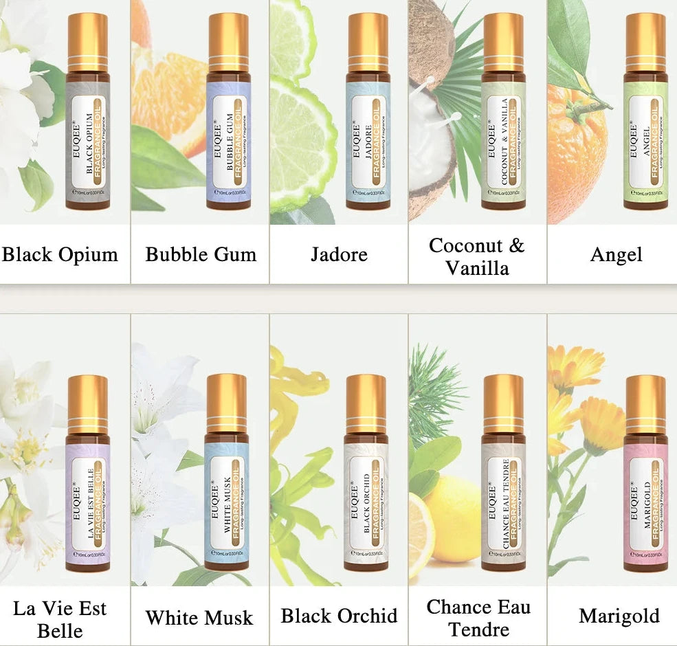 EUQEE 3PCS  Oils Roll-On Coconut & Vanilla
