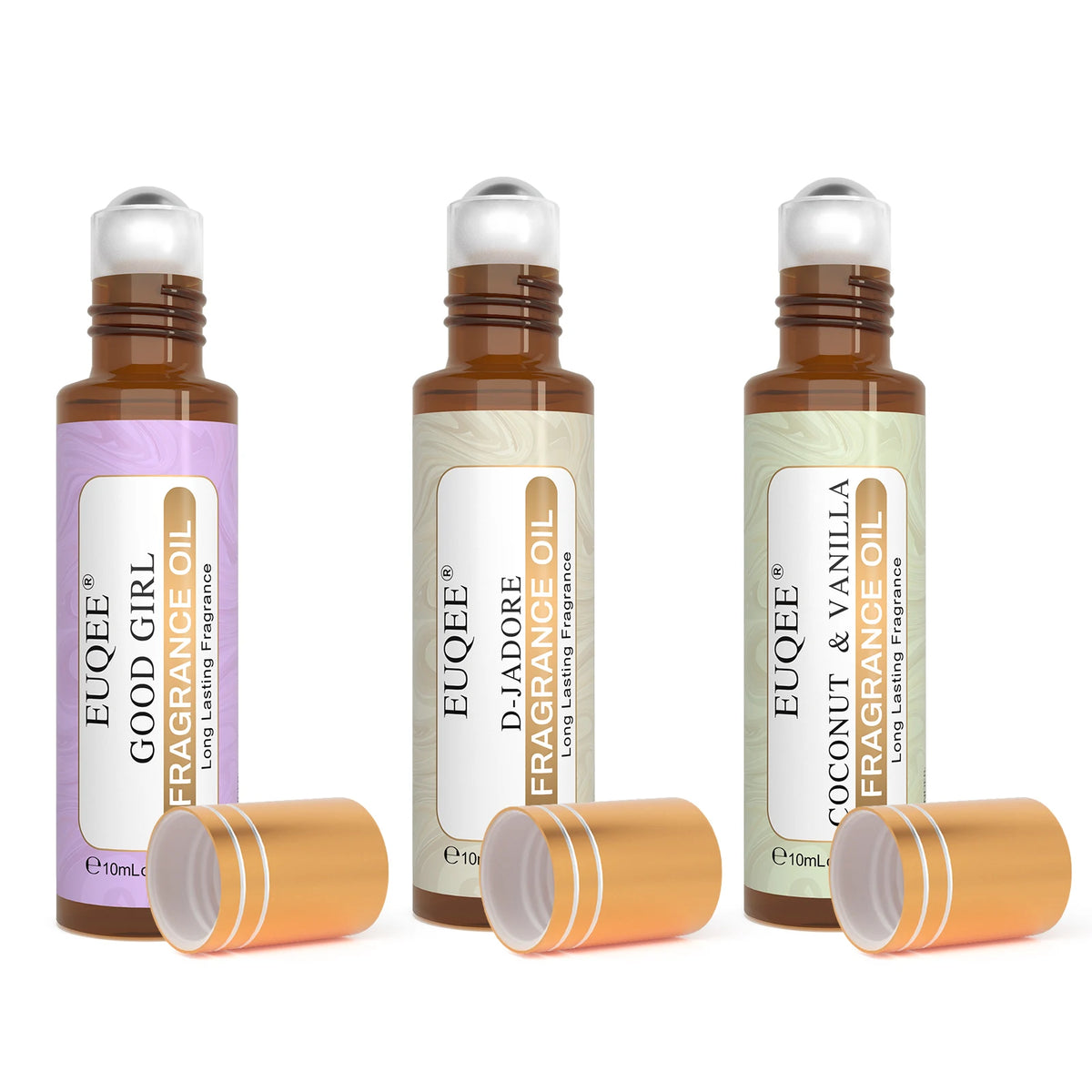 EUQEE 3PCS  Oils Roll-On Coconut & Vanilla